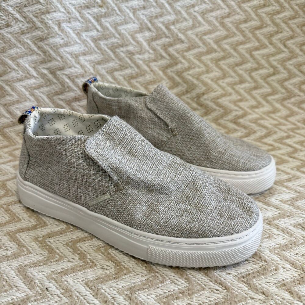 Hey Dude Shoes Women’s Peyton Linen Beige Pull On Comfort Shoes